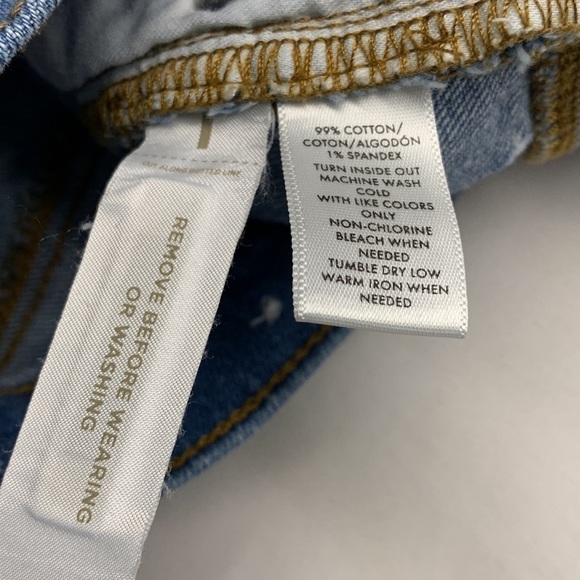 Ann Taylor Loft Blue Distressed Denim Jean Shorts Blue Wash Size 8/29 - Picture 9 of 13